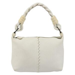Bottega Veneta Vintage Leather White Leather Handbag